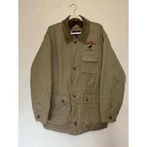 VTG 90s Famous Grouse Scotch Whisky Canvas Barn Field Jacket Coat Mens XL Tan